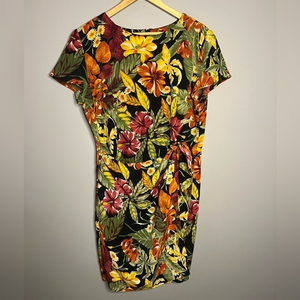 Vintage tropical coco bianco wrap dress‎